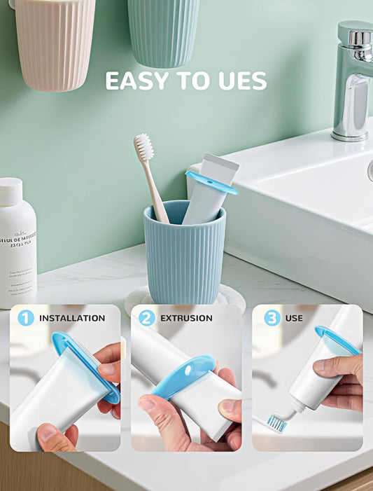 4PCS Toothpaste Squeezer, Colorful Plastic Toothpaste Tube Squeezer Toothpaste Dispenser HangingTube Squeezer Tool, Toothpaste Clip For Bathroom, Suitable For Toothpaste, Cream, Cosmetics