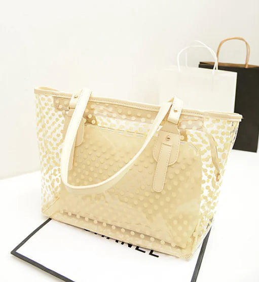 Polka Dot Jelly Bag, Candy Color Beach Tote