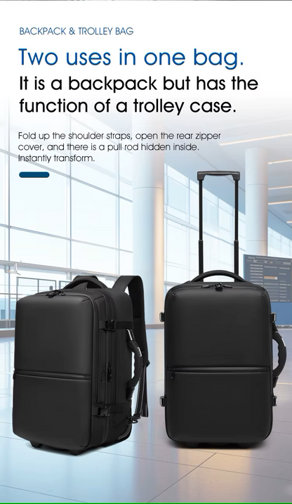 Travel Trolley Vacuum Compression Wheeled Suitcase