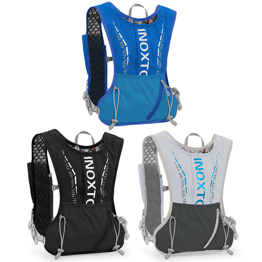 1Pc Sport Hydration Vest Running Backpack With 15oz 50oz Water Bladder Adjustable Strap Storage Bag For Trail Running Marathon Race Hiking