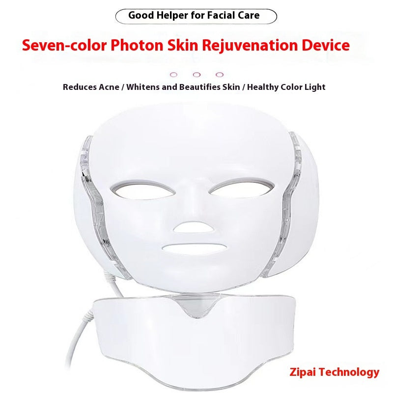 LumiDerma™ LED Face + Neck Mask - 7-Color Light Therapy & Microcurrent
