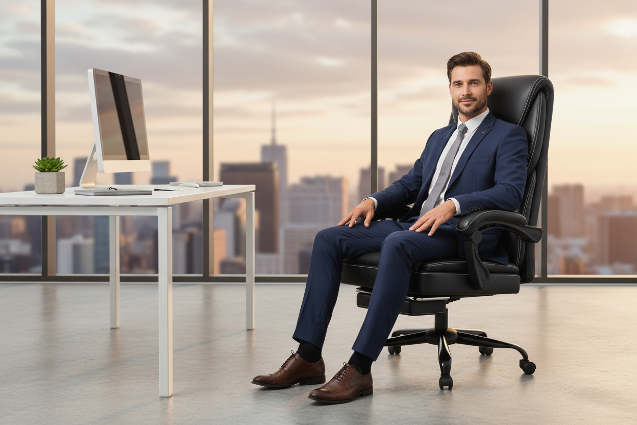 Gaming Chair, Office Chair With Inflatable Lumbar Support, Ergonomic Comfortable Wide Computer Chair With Footrest And Linked Soft Armrests, High Back 3D Enveloping Seat Cushion