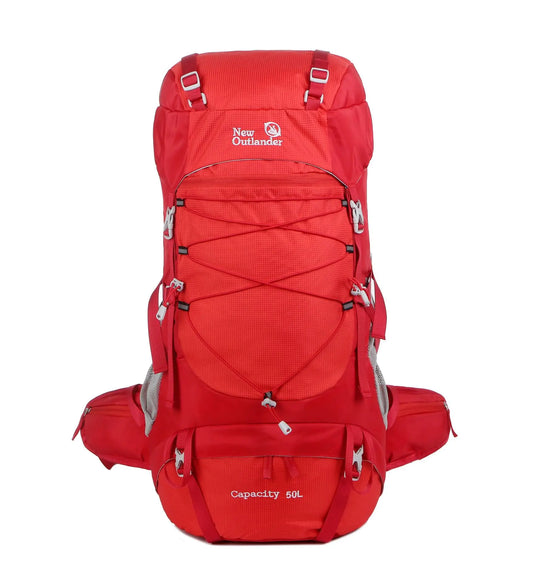 50L Outdoor Nylon Mountaineering Backpack for Hiking