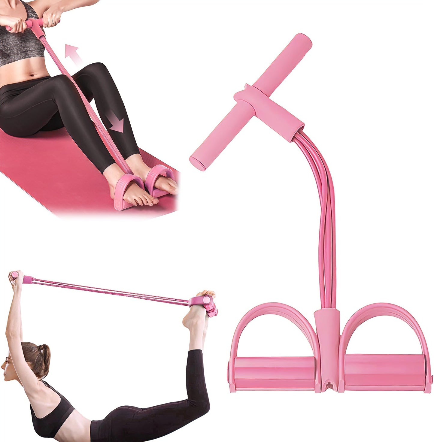 6-Tube Pedal Puller Resistance Rope, Foot Pedal Resistance Band, Yoga Elastic Exercise Bands, Stretching Slimming Training, Strength Exercise, Resistance Workout,