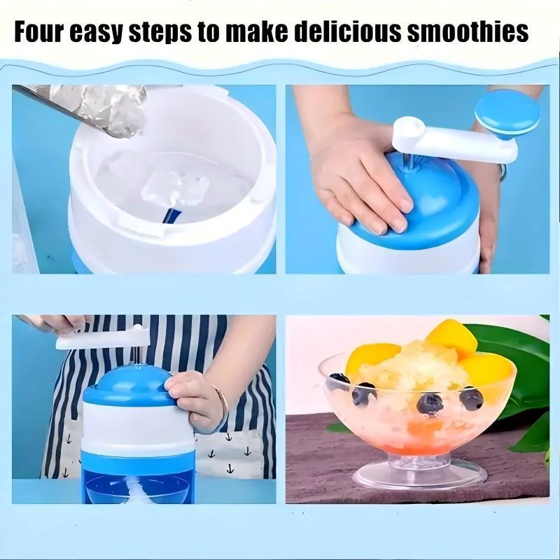 Ice Crusher Manual, Manual Ice Crusher Machine for Home, Ice Shaver with Hand Crank For Summer Parties And Barbecues