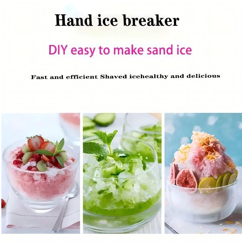Ice Crusher Manual, Manual Ice Crusher Machine for Home, Ice Shaver with Hand Crank For Summer Parties And Barbecues
