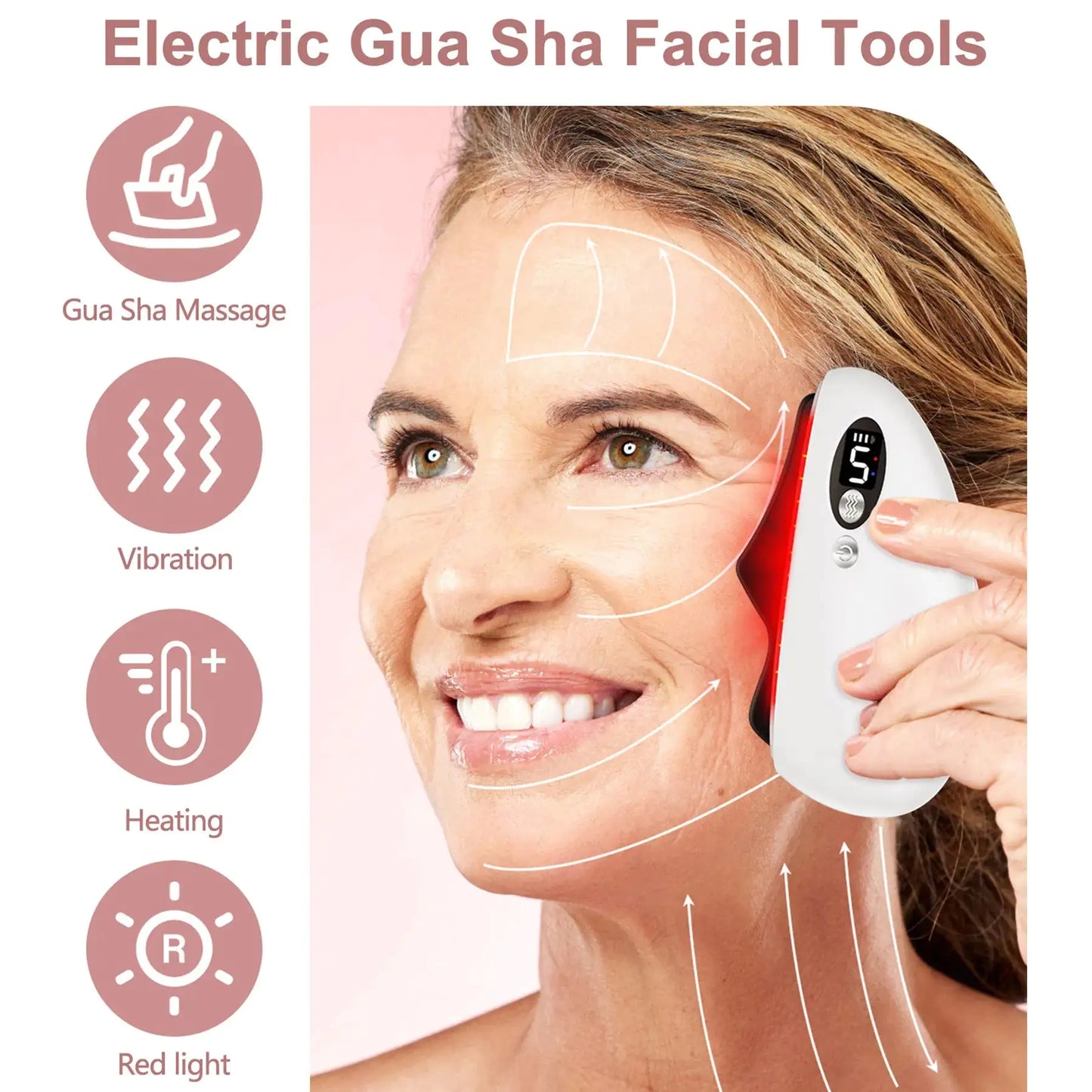 Electric Gua Sha Massager - Heated Vibrating Face & Body Sculpting Tool
