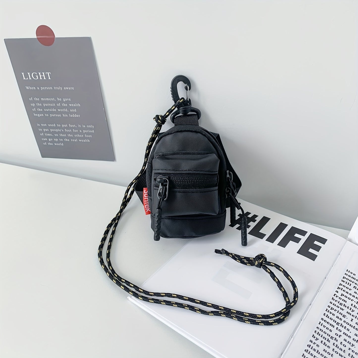 Mini Backpack Bag Charm For Men And Women With Lanyard