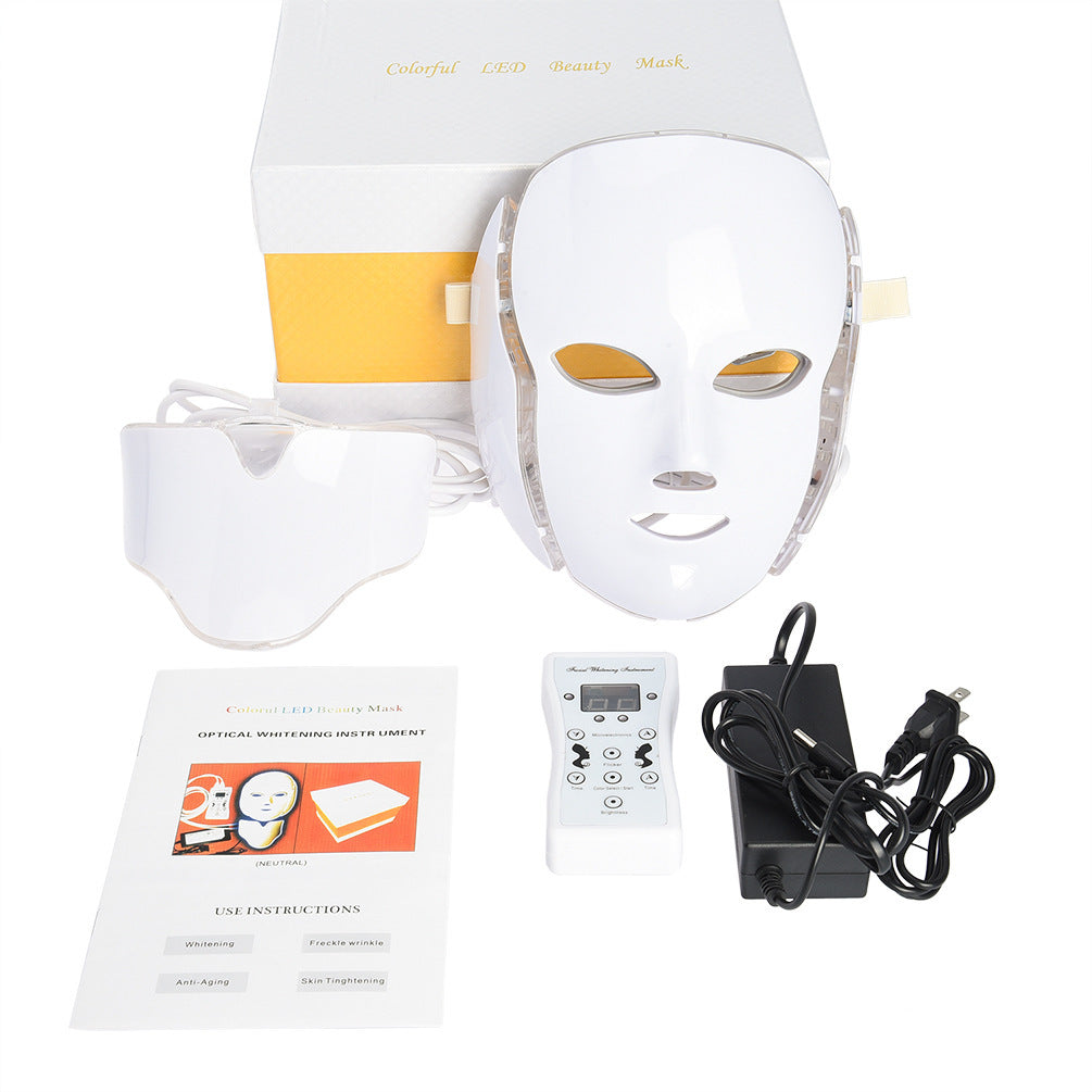 LumiDerma™ LED Face + Neck Mask - 7-Color Light Therapy & Microcurrent