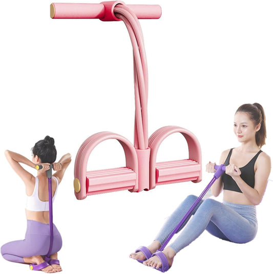 6-Tube Pedal Puller Resistance Rope, Foot Pedal Resistance Band, Yoga Elastic Exercise Bands, Stretching Slimming Training, Strength Exercise, Resistance Workout,