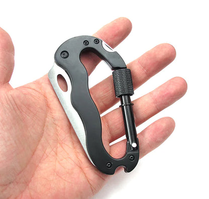 Outdoor Survival Multi-Functional Carabiner with Knife