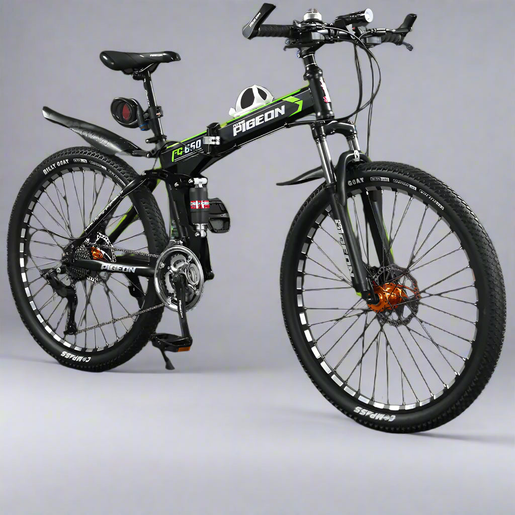 Folding Mountain Bike Foldable/Unfoldable Bike 26 Inch for Adult, 21-Speed Dual Suspension High-Carbon Steel MTB Foldable Bicycle, Dual Disc Brake Folding Bikes for Men Women