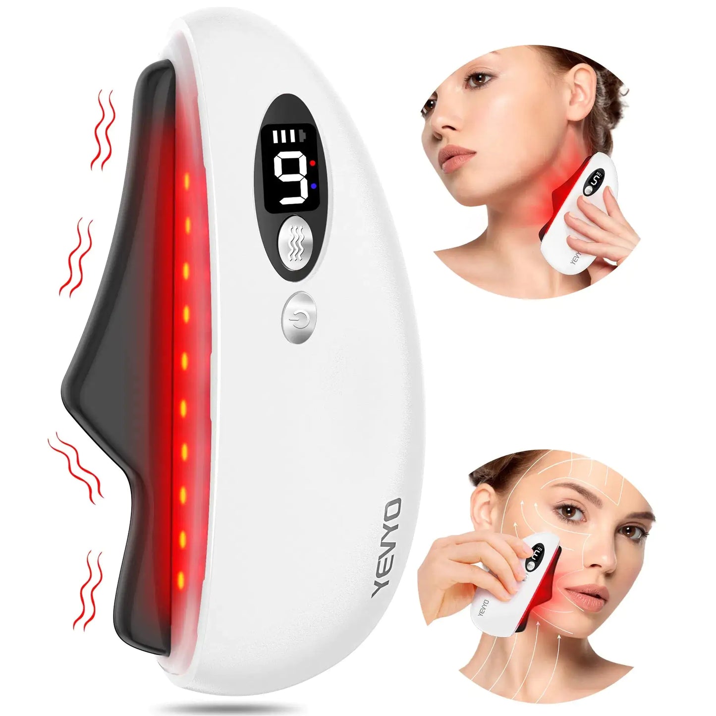 Electric Gua Sha Massager - Heated Vibrating Face & Body Sculpting Tool