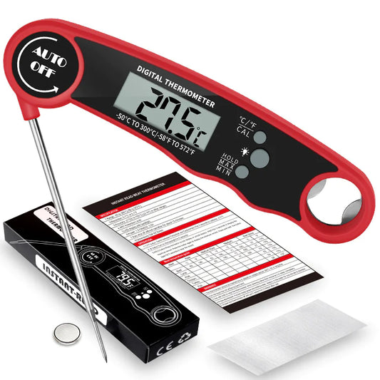 Grillers Digital Meat Thermometer - Instant Read Food Thermometer for Cooking Grilling Air Fryer Griddle Probe Kitchen Gadgets Essentials BBQ Accessories Grill Gifts for Mom and Dad