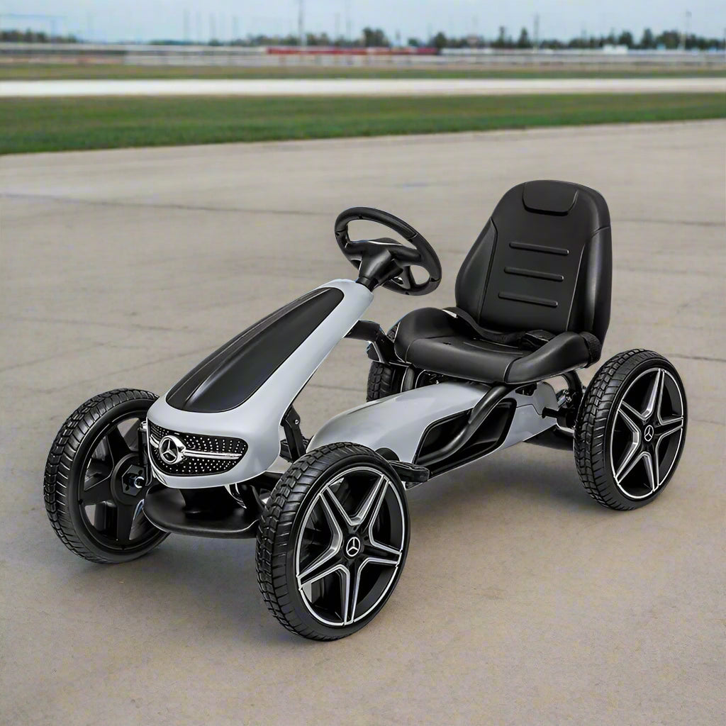 Mercedes Benz Go Kart Kids Ride-On Racer Cars 4 Wheel Pedal Powered Bicycle Kart