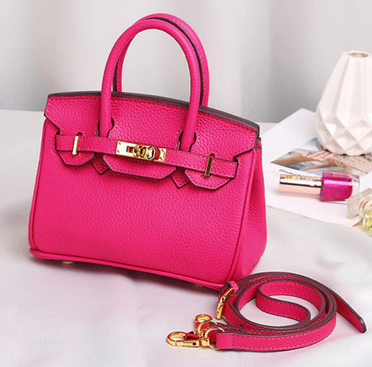 Mini Leather Handbag w/ Shoulder Strap