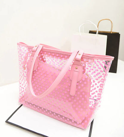 Polka Dot Jelly Bag, Candy Color Beach Tote