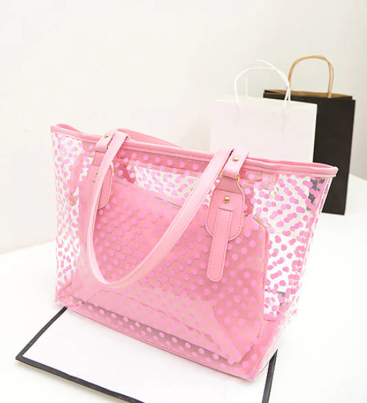Polka Dot Jelly Bag, Candy Color Beach Tote