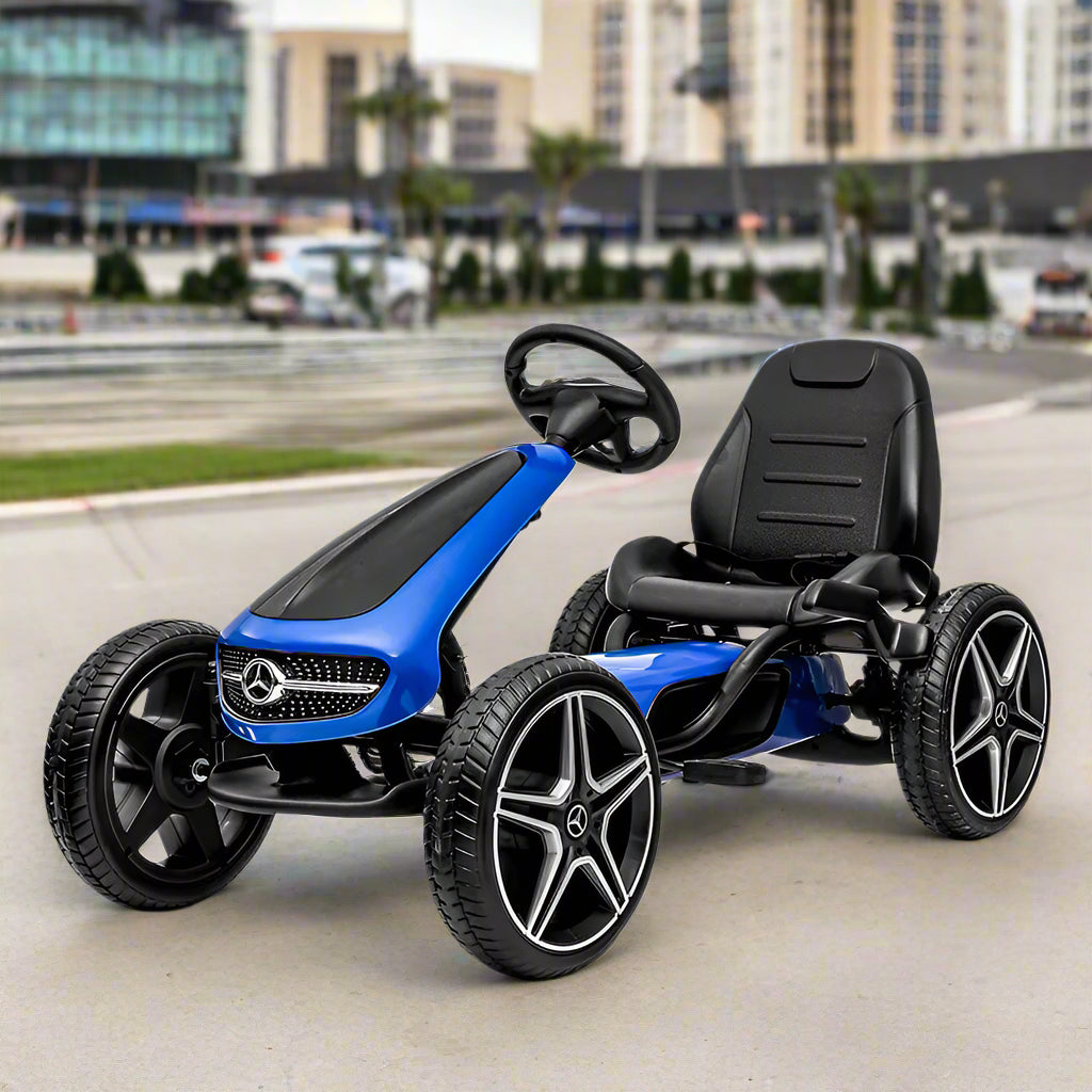 Mercedes Benz Go Kart Kids Ride-On Racer Cars 4 Wheel Pedal Powered Bicycle Kart