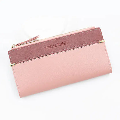 Long Leather Wallet and Card Holder