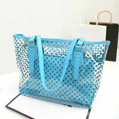 Polka Dot Jelly Bag, Candy Color Beach Tote