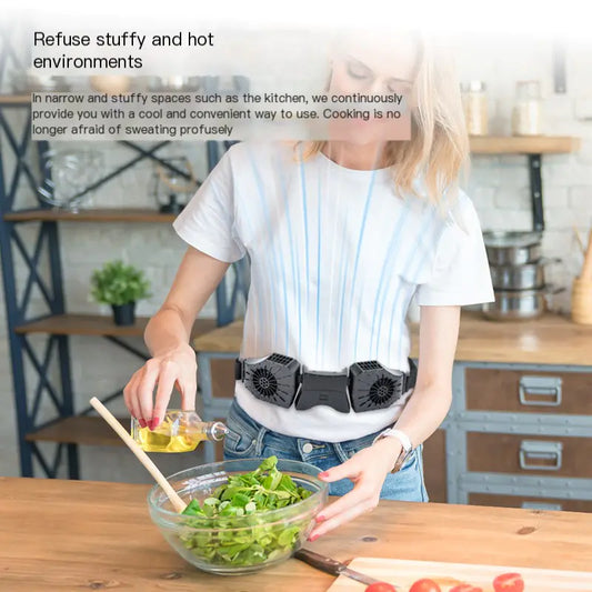 Portable High-Power Waist Fan for Outdoor and Indoor Use